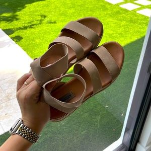 Bandi Elastic Cork Flatform Sandals